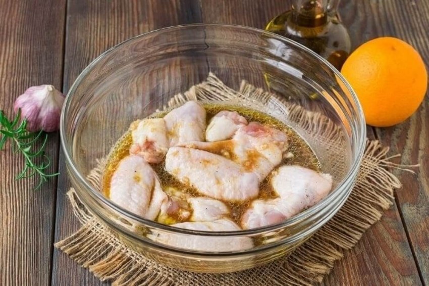 Крылья в апельсиновом маринаде
