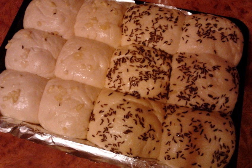 Памшуки с чесноком и зеленью