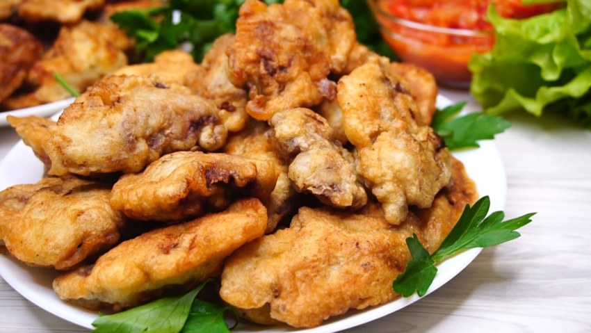 Морской окунь в кляре