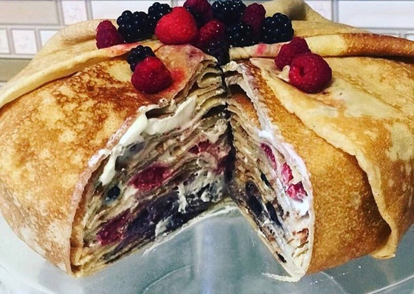 Блинный торт со сливочным кремом