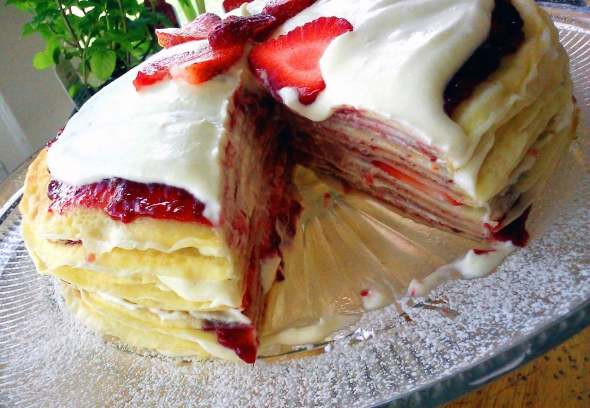Торт из блинов с маком
