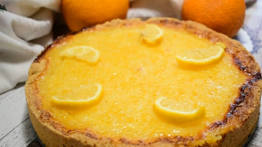 Пирог с творогом и лимоном