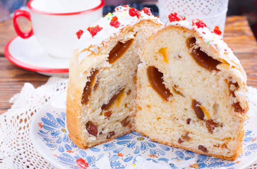 Пасхальный кулич кексовый с творогом