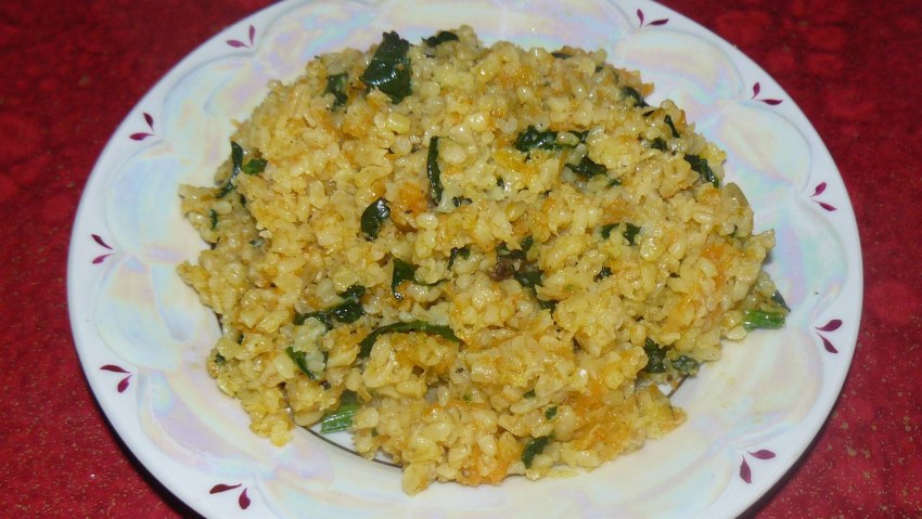 Булгур с морковкой и луком