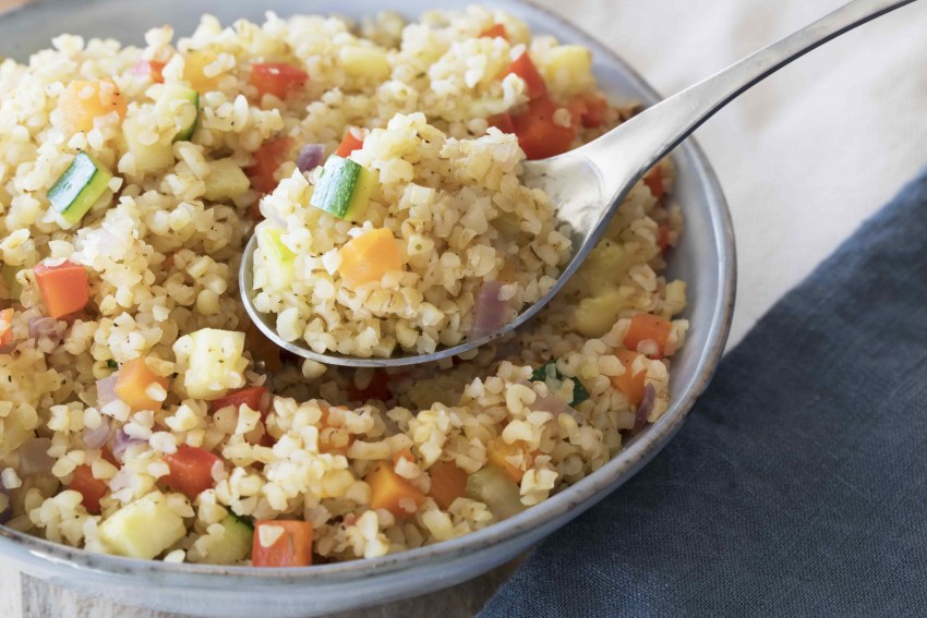 Булгур с курицей и овощами
