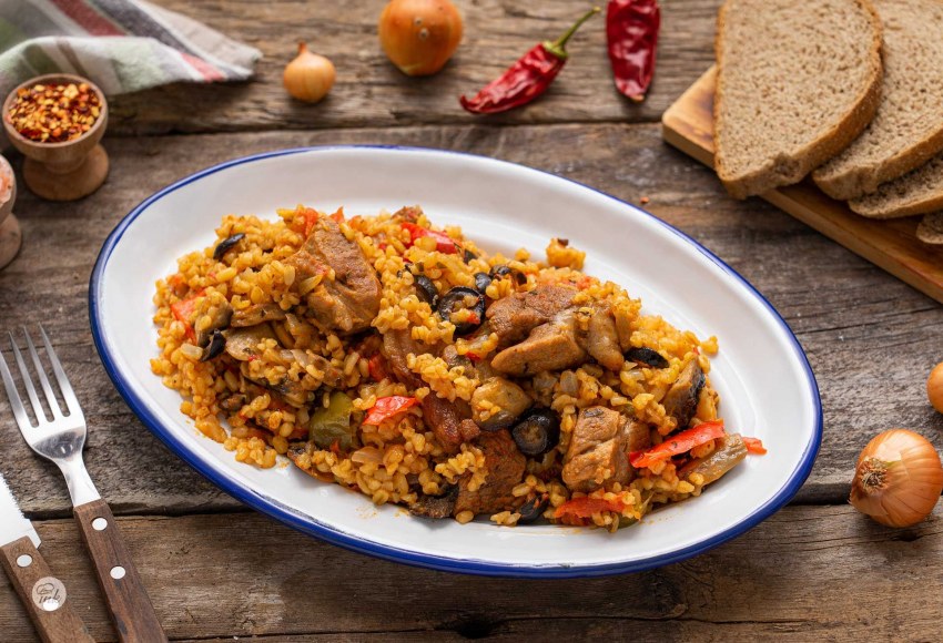 Плов булгур с куриным филе