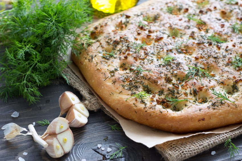 Focaccia with garlic