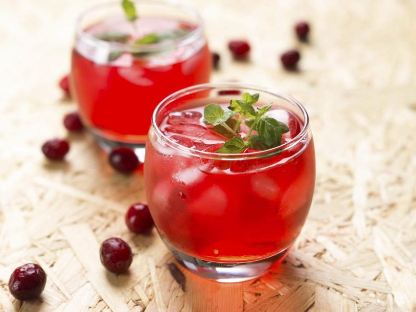 Морс из клюквы и брусники замороженной