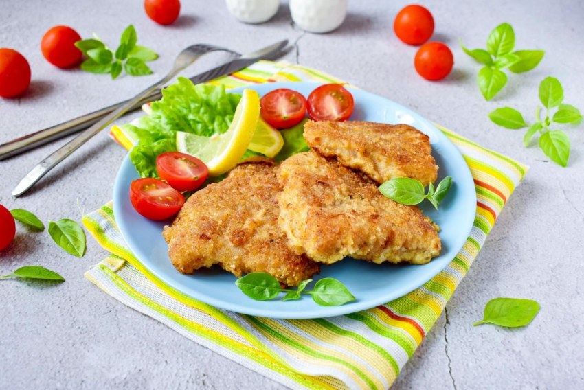 Кубики филе трески жареные