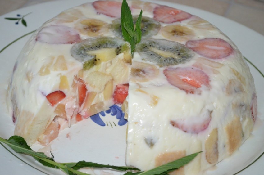 Торт с желатином и сметаной