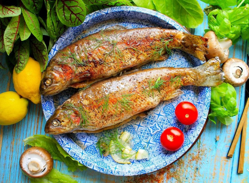 Сёмга в духовке с овощами