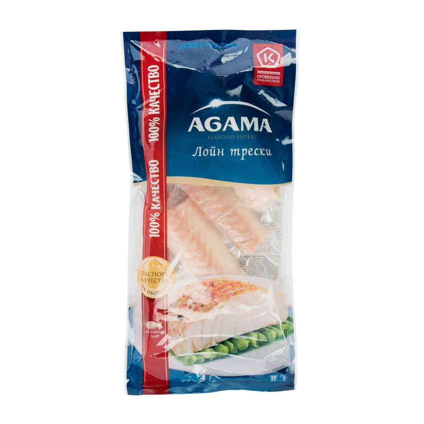 Agama треска филе(лойн) замороженная 400 г