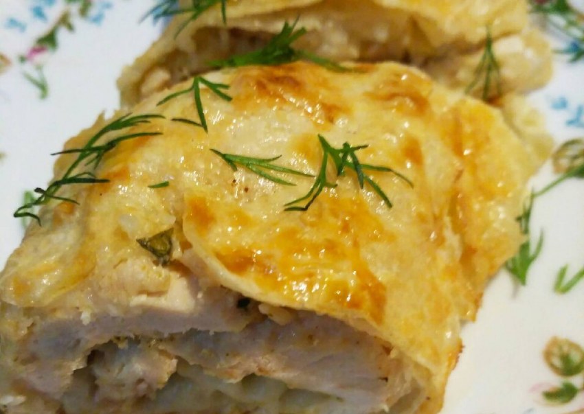Закуска из лаваша с мимозой