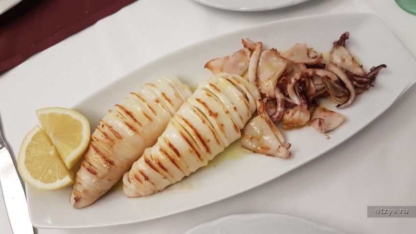 Grilled calamari