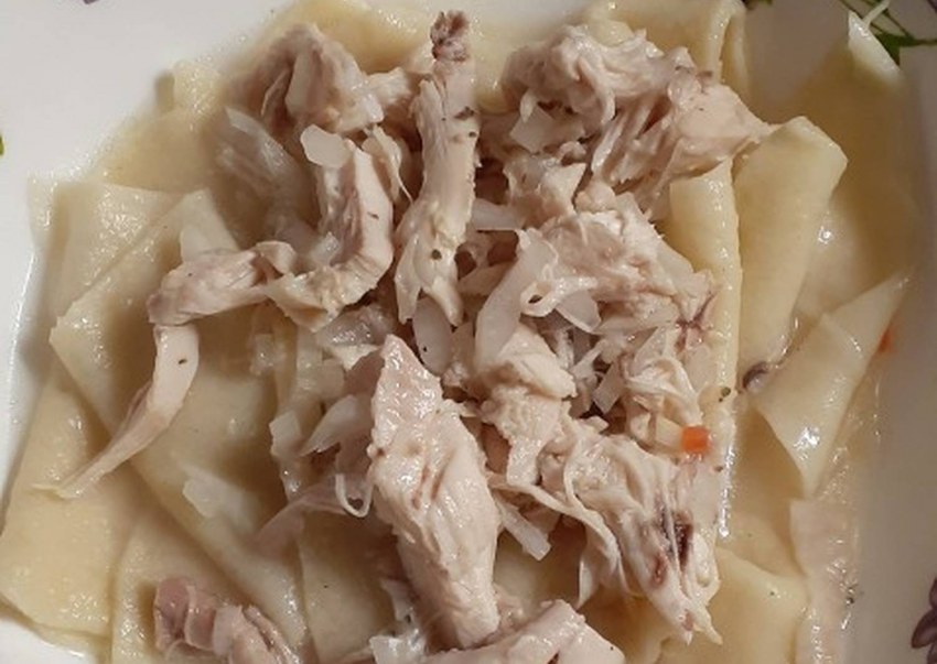 Бешбармак с уткой и картошкой