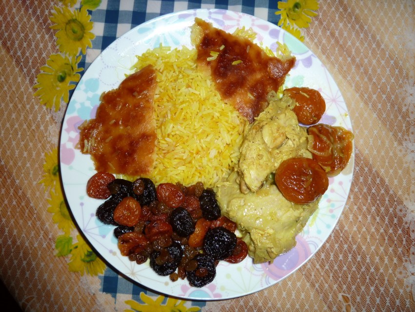 Азербайджанский плов с курицей