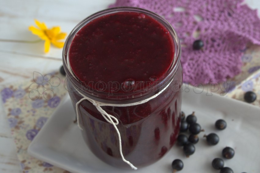 Чёрная смородина варенье-желе