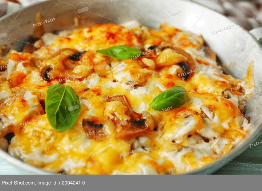 Куриная запеканка с грибами