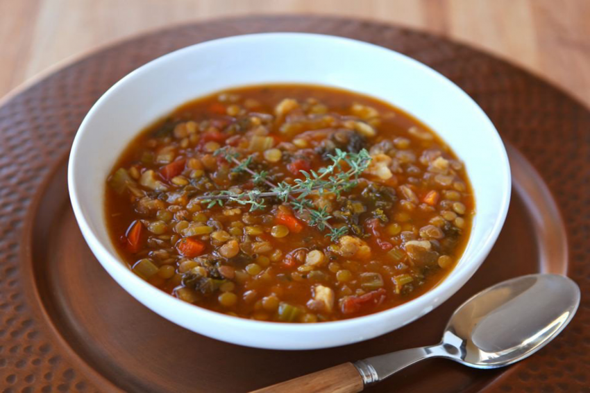 Суп с чечевицей красной и картофелем