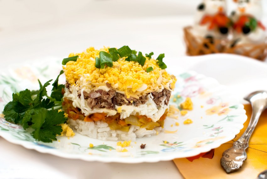 Салат Печенкин с куриной печенью