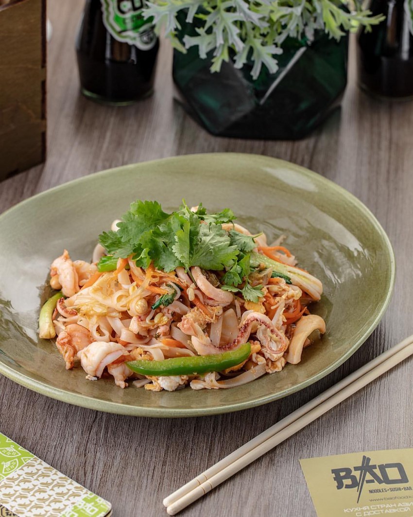 Лапша пад Тай с морепродуктами