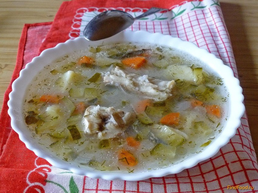 Суп с огурцами солеными и рисом