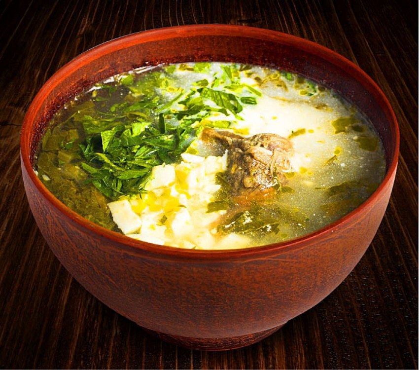 Суп с яйцом и курицей