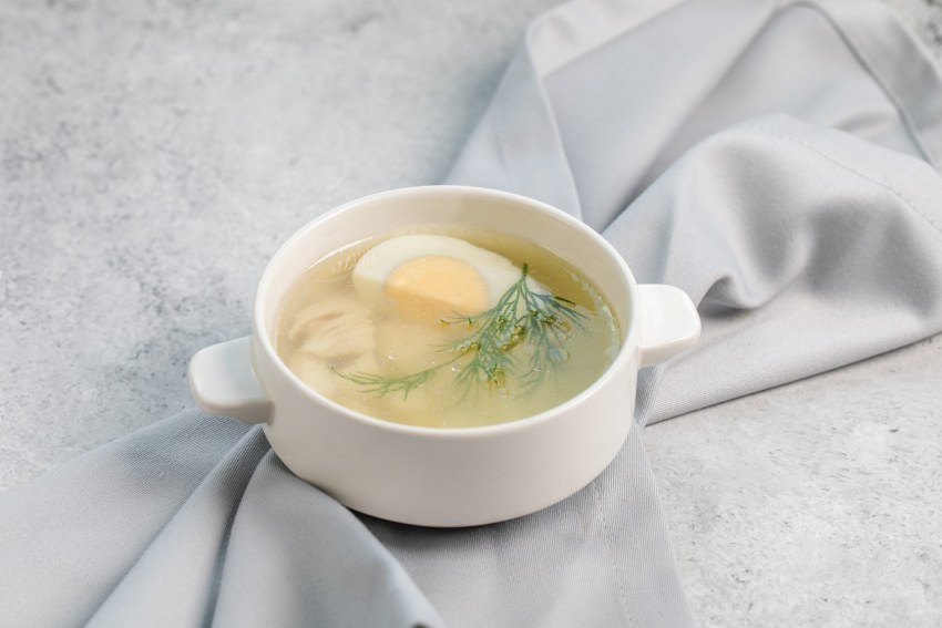 Рисовый суп на курином бульоне