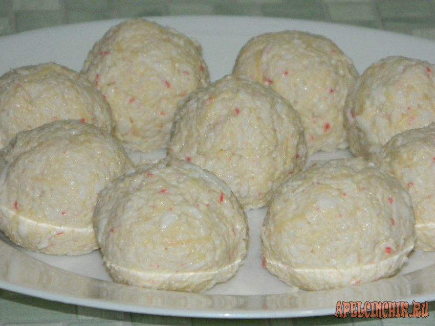 Крабовые шарики с сыром