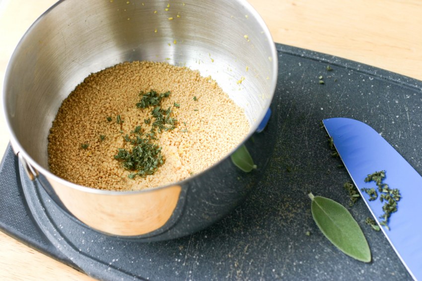Кускус с грибами