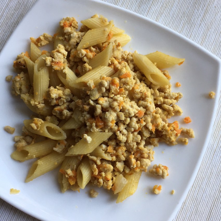 Паста ригатони с фаршем