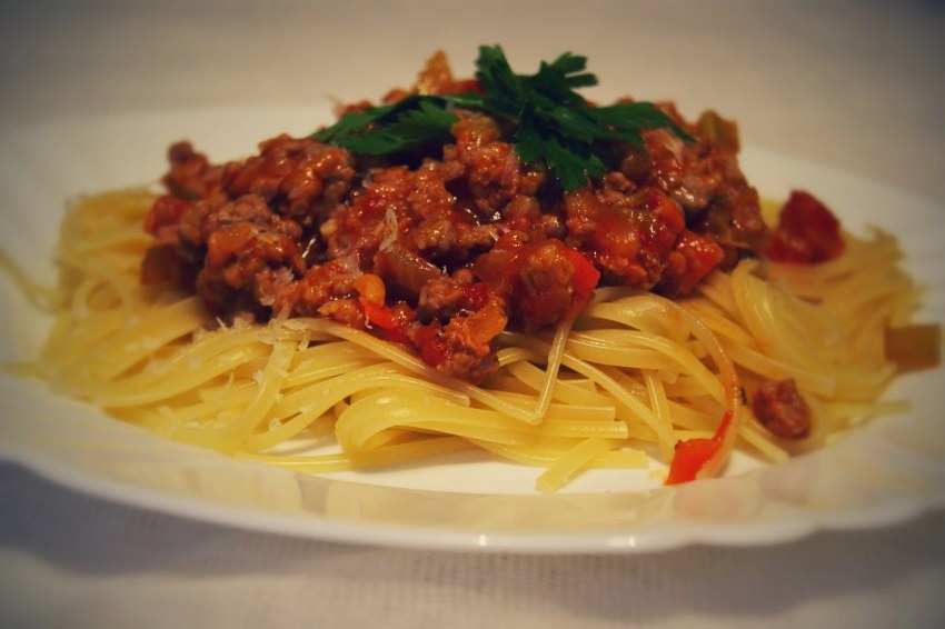 Макароны по флотски с фасолью