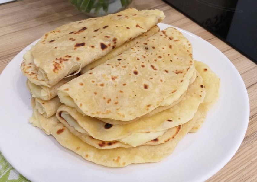 Татарские лепешки с картошкой кыстыбый