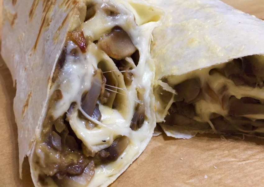 Лаваш с грибной начинкой