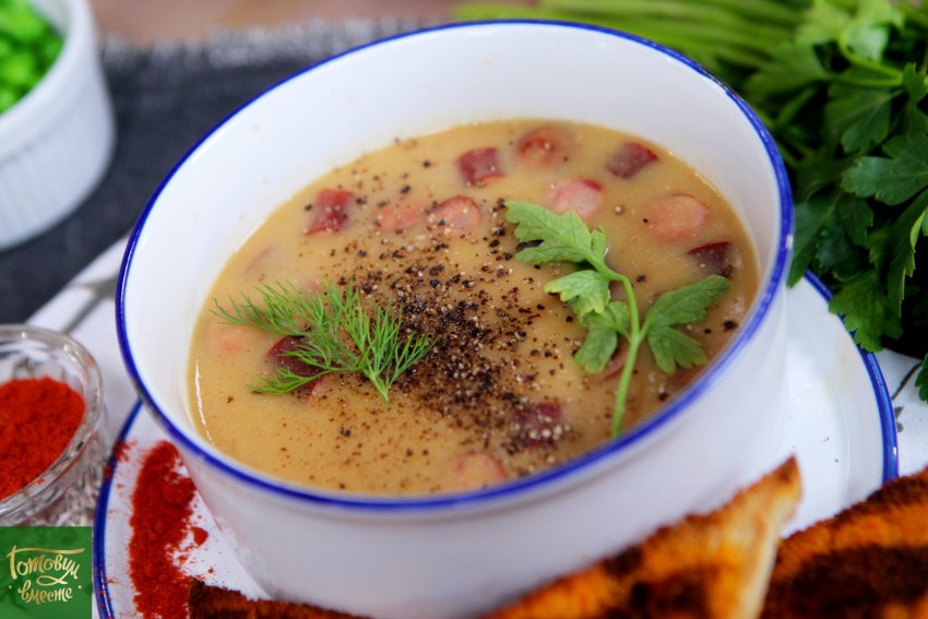 Гороховый суп с курицей