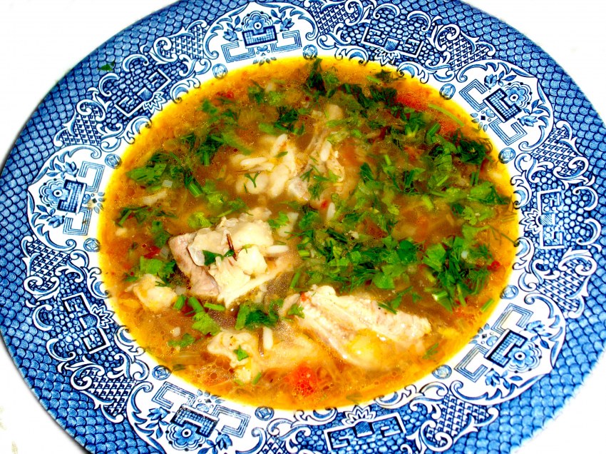 Суп «харчо» с курицей и картошкой