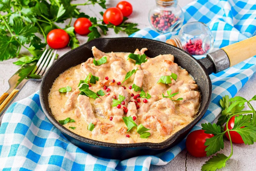 Бефстроганов из говядины грабли