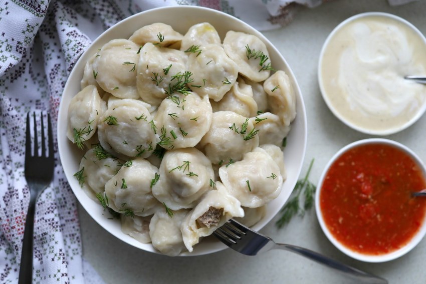 Пельмени без яйца