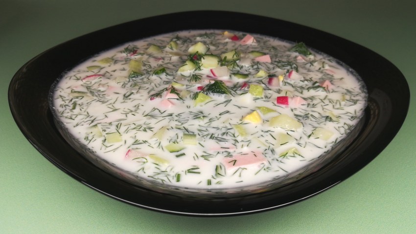Зеленая окрошка