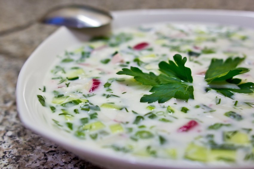 Окрошка с индейкой