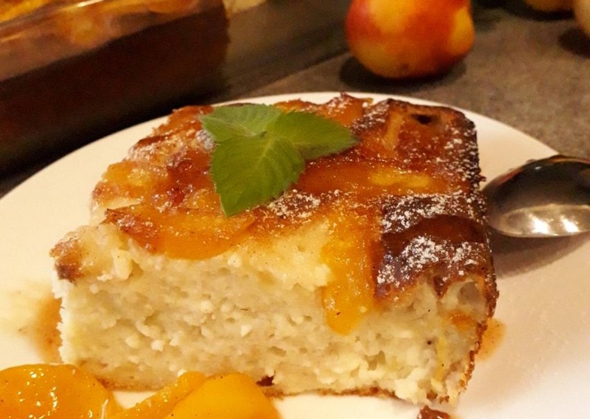 Творожная запеканка с курагой