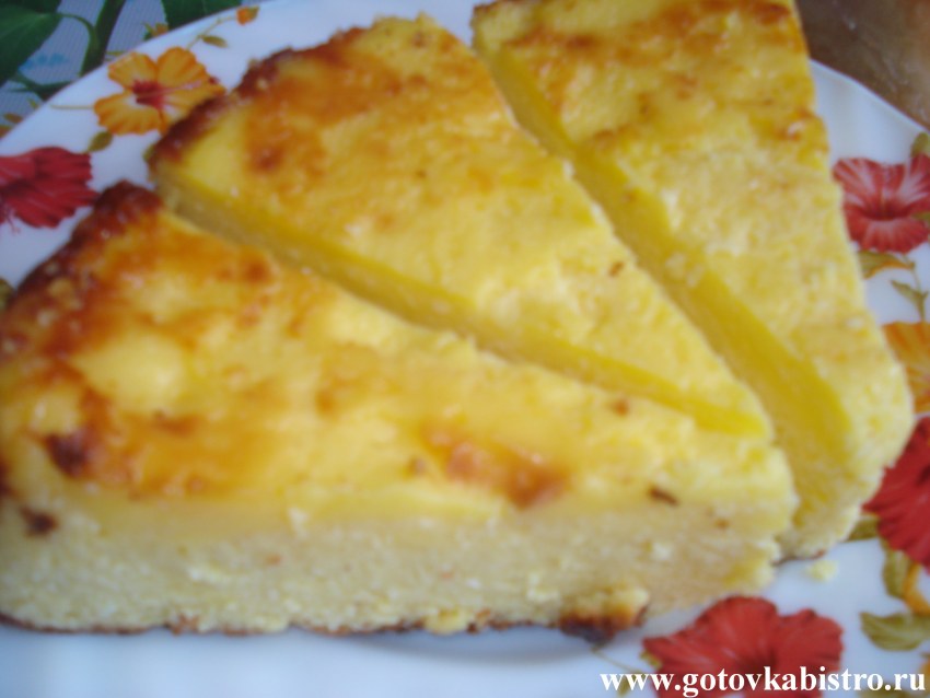 Запеканка творожная с манкой и сметаной