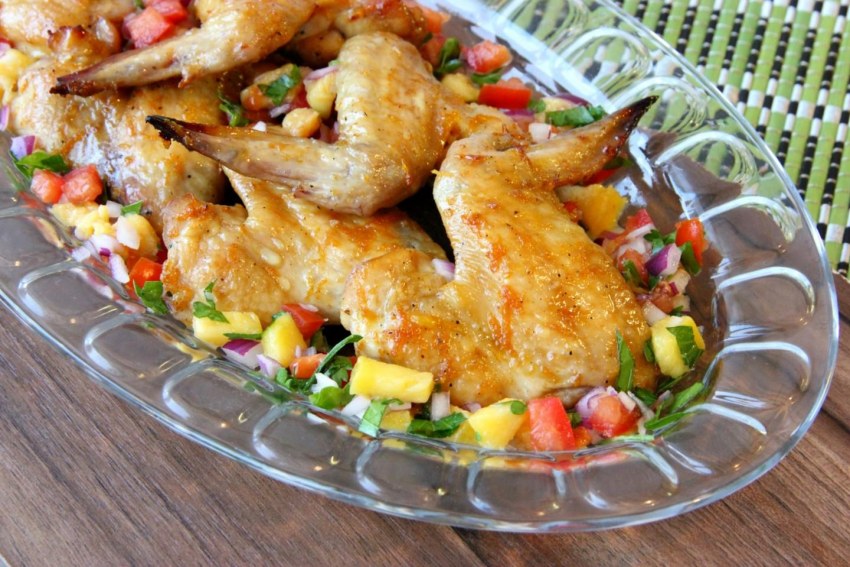 Куриные крылышки с гарниром