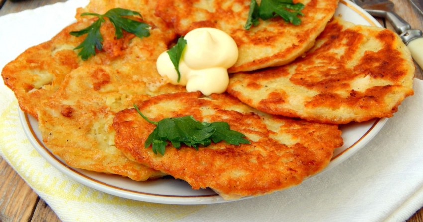 Драники с курицей