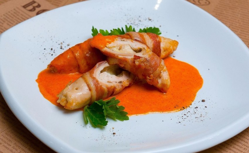 Мясные кармашки с грибами