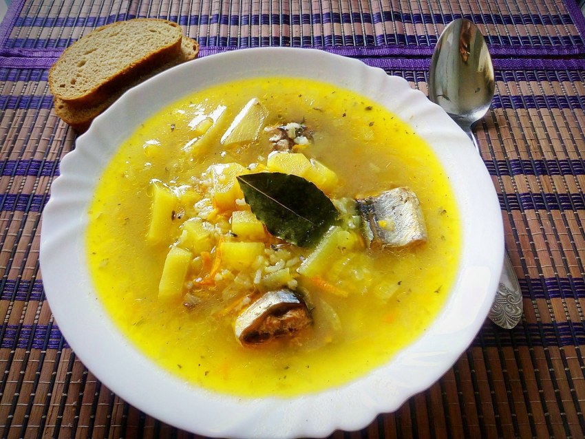 Рыбный суп с перловкой