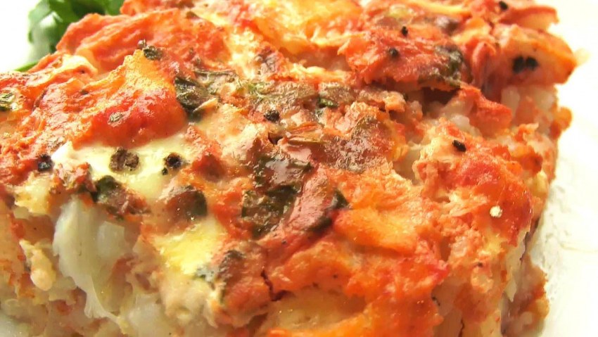 Запеканка с рыбой и картошкой