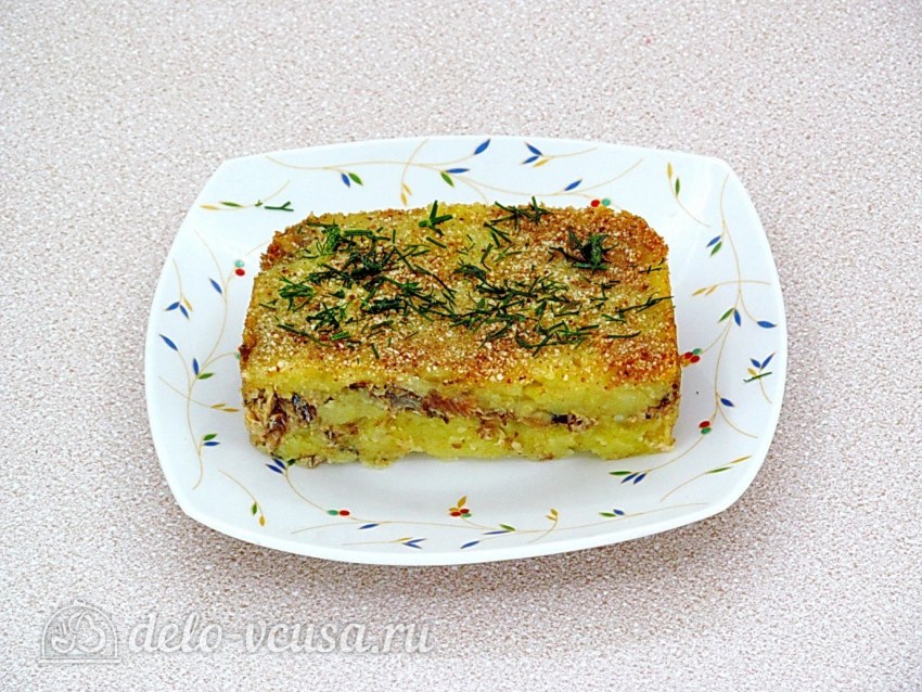 Рисовая запеканка с рыбой
