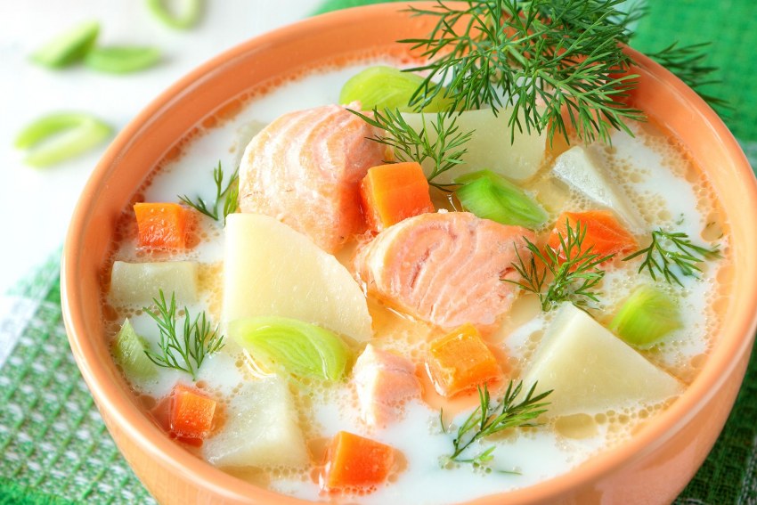 Финская уха со сливками