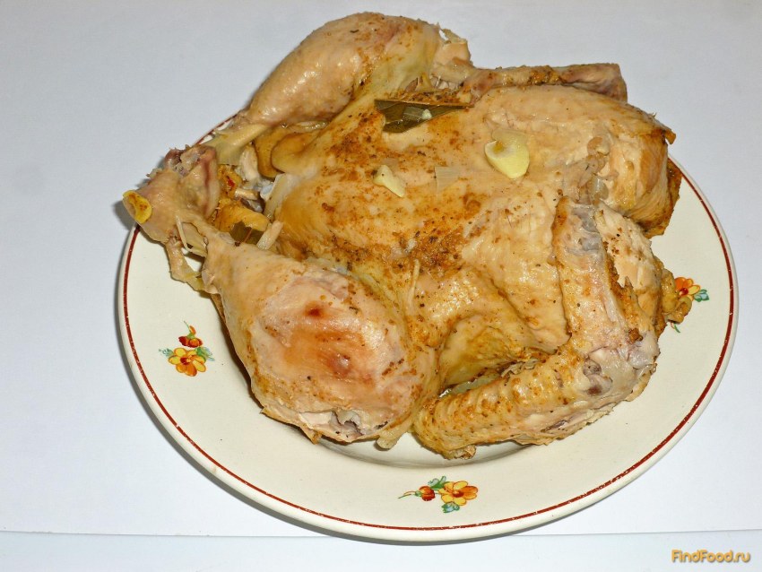 Курица,запеченная в утятнице целиком
